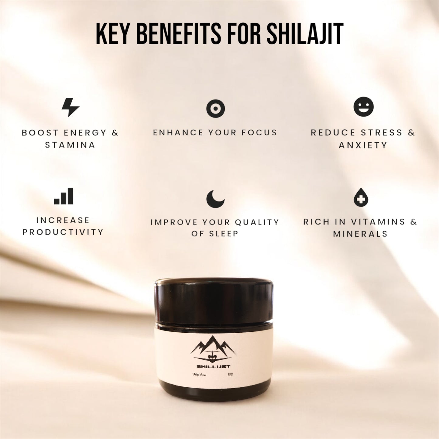 Himalayan Shilajit Resin - Lab Tested 25G - ShilliJet