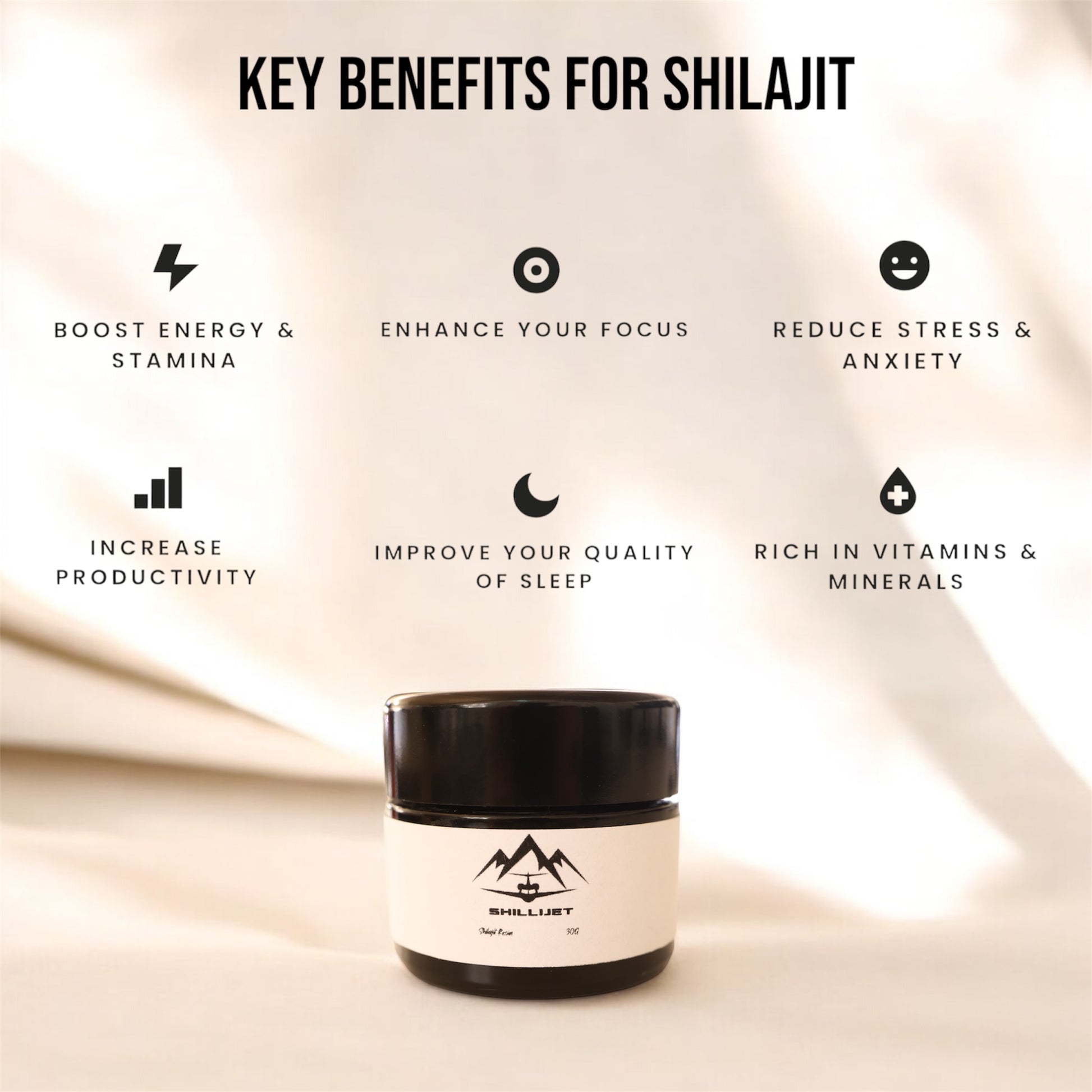 Himalayan Shilajit Resin - Lab Tested 25G - ShilliJet