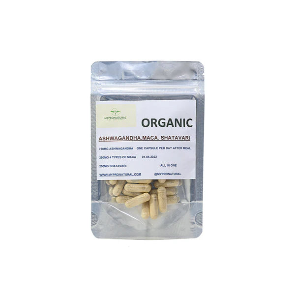 Ashwagandha, Shatavari, and Maca Root Capsules - ShilliJet